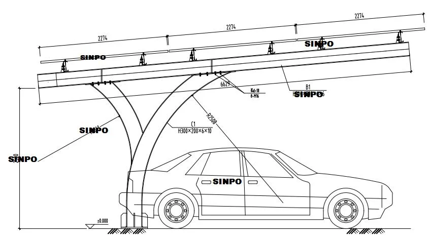 Solar Carport Parking Mounting Structure for Home Using