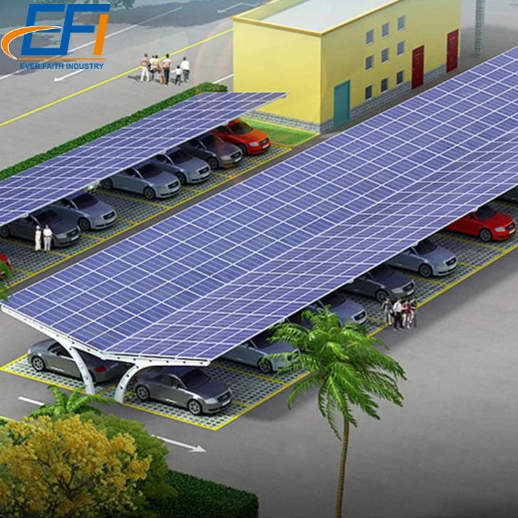 Solar Carport Auto Luxury Design Solar Carport with Electric Car Solar Mounting for Car Port