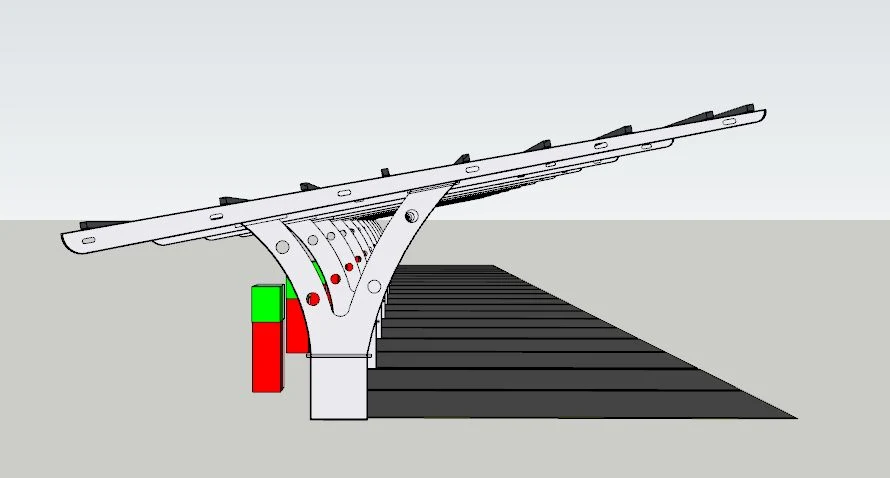 Waterproof Carport Solar System Solar PV Garage Canopies Car Park Carport